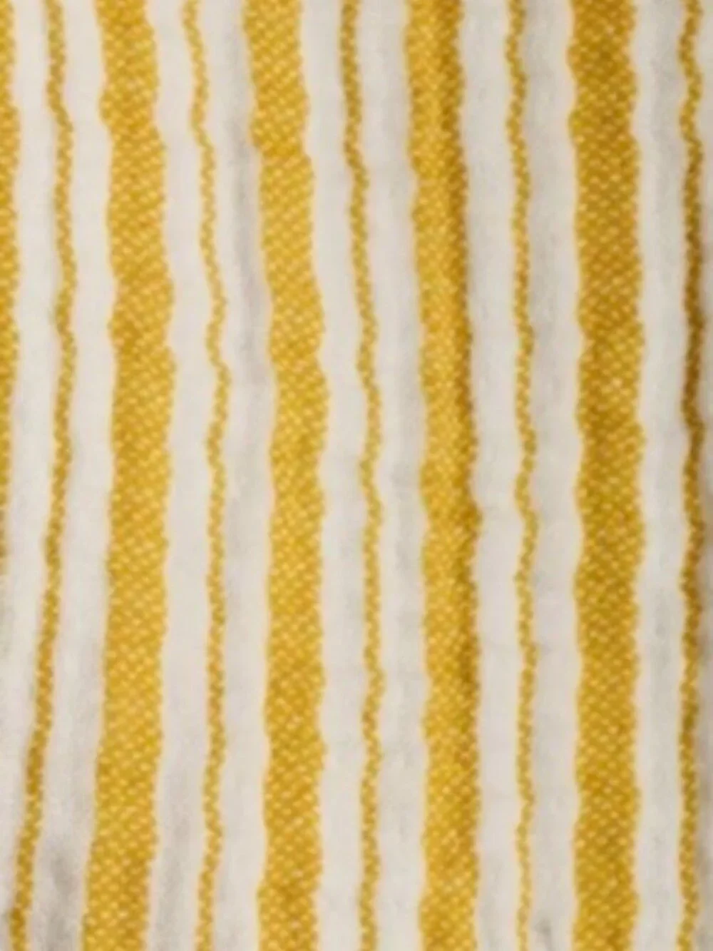 NWT Anthropologie Gauze Cotton Sherpa Ochre Striped Throw Blanket